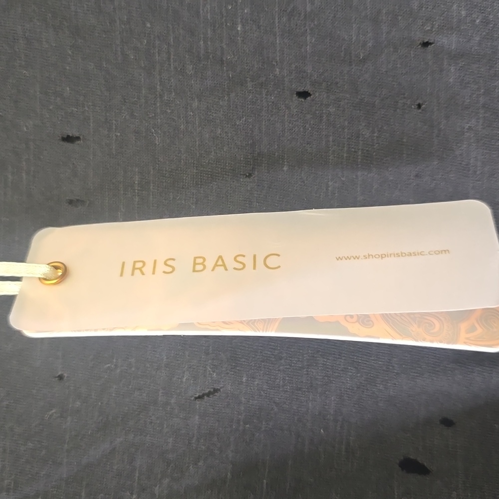 Iris Basic Black Distressed Cold Shoulder Top, Pl… - image 2